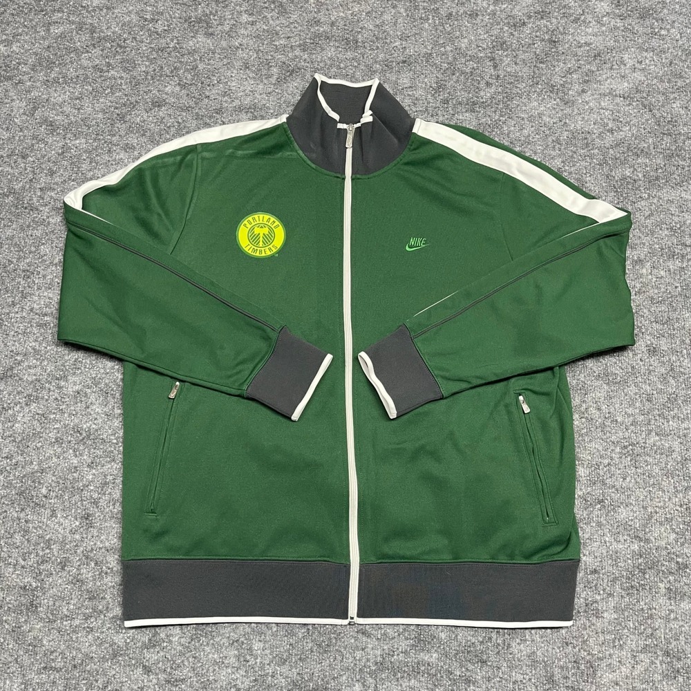 Portland Timbers Jacket Mens XXL 2XL Green Nike Sportswear USL 2010 Season